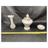 Lefton Vase, Vanity Jar and Ashtray