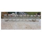 Old Ball Fruit Jars with Glass Top Lids