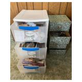 Plastic and Cardboard Storage Cabinets With