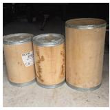 Three Cardboard Barrels