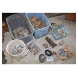 LARGE ROCK COLLECTION & PETRIFIED WOOD