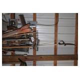 GARDEN TOOLS, POST HOLE DIGGERS, SHOVELS,