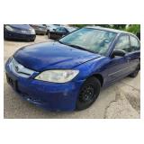 2005 HOND CIVIC 1HGES16335L026302 KEY