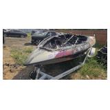 BOAT & TRAILER CJM03669D494 NO KEY - ABANDONED