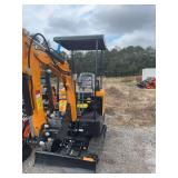 Future FT15 Mini Excavator - Kubota Engine, 16" Bucket, Rubber Tracks, Dozer Blade