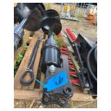 Future Excavator Auger w/ 12" Bit - Fits 1-2 Ton, 2" Pin Diameter