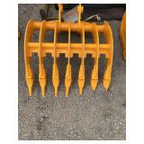 Future Excavator Rake with Teeth - 32" Width, Fits CAT 305