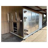 High Capacity chiller. Industrial Refrigeration Unit with Stainless Steel Casing and Control Panel