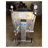 Marchisio Stainless Steel Plate and Frame Filter Press with Pressure Gauges 40x40cm 32 plates
