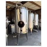 Stainless Steel Pressure Vessel with Tri-Clamp Ports and Cone Bottom