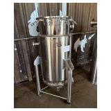 Stainless Steel Tank with Tri-Clamp Fittings and Support Legs