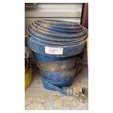 Blue Layflat Hose with Metal Couplings, 50-200 ft, 2-8 in Diameter