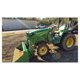 John Deere 3032E Tractor, 31.2 hp, 241 hrs, D160 Loader