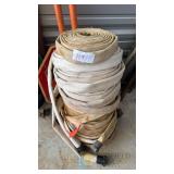 Industrial Fire Hose, Beige, 2.5" Diameter, 50ft Length, Threaded Coupling