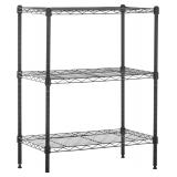 Amazon Basics 3-Shelf Adjustable Heavy Duty Steel Wire Rack Storage Shelving Organizer for Kitchen, Garage, 23.2' L x 13.4' W x 30' H, Black - $46