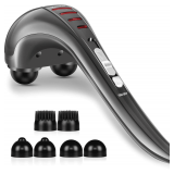 HANGSUN Handheld Neck Back Massager for Pain Relief Deep Tissue, Electric Double Head Percussion Massage MG460 for Shoulder, Leg, Foot, Muscles, Full Body, Corded, 2.3 lb - $50