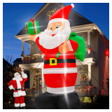 14 FT Christmas Santa Inflatables Decor, Giant Inflatable Santa with Bag, Blow Up Christmas Santa Claus with 6pcs LED, Inflatable Santa Claus Outdoor Decorations for Holiday Lawn Yard Archway - $100