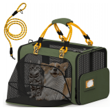 PAWZIDEA Large Pet Carrier Expandable, 24' 16' 16' Soft-Sided Cat Carrier for 2 4 Cats up 55lb, Portable & Collapsible Small Medium Dog Travel Crate for Car, XL Storage Pocket, ID Card, Shoulder Strap