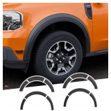 Fender Flares Compatible with 2022-2025 Ford Maverick Front & Rear Wheel Eyebrow Protectors Fender Trim Covers PP Plastic 12PCS No Drilling for 2024 Maverick Accessories - $90