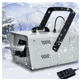 TCFUNDY Snow Machine 1500W Snow Making Machine Snowflake Maker for Christmas Wedding Kids Party Stage Effect with Wired Remote Control - $40
