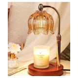 Candle Warmer Lamp with Timer Dimmable, Height Adjustable, Birthday Gifts for Women Mom, Suitable for New Home Decoration,Valentines Gift Lotus Flower Candle lamp,With 2 bulbs,Suitable for Jar Candles