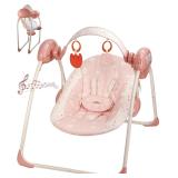 Baby Swings for Infants, Tiny Marvels Portable Swing with Adaptable Speed, Music, Removable-Toy-Bar, Foldable Infant Swing for Indoor and Outdoor Use, 0-9 Months 6-20 lbs(Blush Bloom) - $57