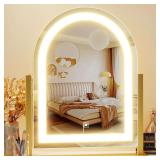Arched Makeup Vanity Mirror with Lights 17.2' LED Makeup Mirror Detachable 10X Magnification, Hollywood Make Up Mirror with Lighting, Smart Touch, 360  Rotation, (Gold,Gift Box) - $28