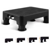 CHIKILLA Adjustable Step Stool for High Beds and Cars, 650lbs Heavy Duty Bed Step for Elderly, Non-Slip Mobility Platform for Bathtub, Kitchen, SUV, 4 Height Levels 3.4-5' Portable Stair Assist, Black