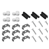 Barrina T5 Grow Light Accessories, Only Suitable for T5 Series Grow Lights, Includes 4 End Caps, 3 Black Short Connectors Only for Barrina's Products with OS Series Cords, 9 Clip Brackets, 9 Screws - 