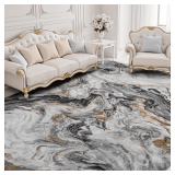 8x10 Area Rugs for Living Room, Modern Abstract Rug for Bedroom, Contemporary Machine Washable Rug, Large Stain Resistant Carpet for Dining Room Playroom Home Office, Pet & Kids Friendly - $150