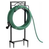 Freestanding Garden Hose Holder - Heavy Duty Metal Water Hose Holder for Outside, Detachable Hose Rack & Storage Hanger, 160FT Capacity for Lawn & Yard, Black - $35