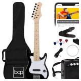 Best Choice Products 30in Kids Electric Guitar Beginner Starter Kit w/ 5W Amplifier, Strap, Gig Bag, Strings, Picks - Black - $90