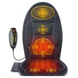 Mynt Heated Seat Cover, Massage Seat Cushion with Heat, Back Massager for Chair with 8 Vibrating Motors, Massage Chair Pad for Home Office Use(Black) - $48