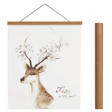 Artmag Magnetic Poster Hanger Frame, 28x22 28x40 28x29 Light Wood Wooden Magnet Canvas Artwork Print Poster Hangers Frames Hanging Kit (Teak Wood, 28') - $24