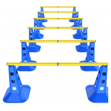 Dog Agility Hurdle Cone Set, Adjustable Height Dog Agility Course for Backyard Training, 12 Cones with PVC Crossbar, 4 Height Levels (12 Pack) - $35