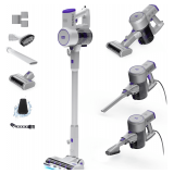 Black+Decker Powerseries+ Corded 4 in 1 Stick Vacuum, Upright to Hand-Vac Multi Surface, LED Floor Head, HEPA Filtration, Powerful 14k Pa,for Hard Floor, Low Carpet, Pet Hair Home & Office use, Grey -