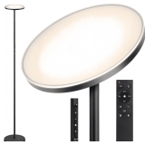 OUTON Floor Lamp, 30W/3000LM LED Modern Torchiere Sky Lamp, Super Bright Dimmable Standing Tall Lamp with 4 Color Temperatures, Remote Touch Control, 1 Hour Timer for Living Room Bedroom Office, Black