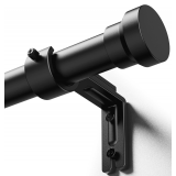 YaFex Curtain Rods 32-144 Inch, Heavy Duty 1 Inch Adjustable Curtain Rod for Windows, Black Extra Long Window Treatment Rods, Modern Design, Easy Installation - $20