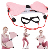 Waist Sculptor Twist Ab Twister Board 55x33x11.5cm Load-Bearing 100KG Waist Twister Machine with Resistance Bands, Waist Twisting Disc for Core Ab Exercise(Pink) - $100