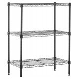 Amazon Basics 3-Shelf Adjustable Heavy Duty Steel Wire Rack Storage Shelving Organizer for Kitchen, Garage, 23.2' L x 13.4' W x 30' H, Black - $46