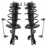 TRQ Front Suspension Kit Complete Strut & Coil Spring Assembly Sway Bar Stabilizer Link Compatible with 2007-2008 Lexus ES350 2007-2011 Toyota Camry - $265