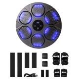 Music Boxing Training Machine for Kids & Adults - 9 Modes & 9 Speeds,Bluetooth Smart Boxing Machine,Wall Target Punching Workout,Reflex Training Suitable for Home,Office,Gym,Fun Fitness Equipment - $1