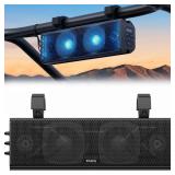 Ehaho 17 Inch UTV Sound Bar, ATV SoundBar Bluetooth with RGB Lighting, IP66 Waterproof Golf Cart Sound Bar, Amplified Powersports SXS SoundBar, UTV Speakers Compatible with Polaris RZR Can-Am (MT4100)
