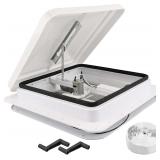 RVMATE 14x14 Universal RV Roof Vent Fan, White 12V RV Vent with 6' Blades, Fit for Camper Trailer Enclosed Trailer Roof Vent - $56