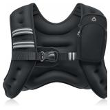 ZELUS Weighted Vest, 6lb-30lb, Reflective Stripe - $29