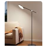 EDISHINE LED Floor Lamp for Reading, 1600LM Bright Dimmable Lamp with Type-C Port, Head & Arm Rotating, 3000K-6000K Tall Modern Minimalist Standing Light for Living Room, Bedroom, Office, Black - $46