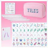Mini Mahjong Tiles Set - 0.12' Thickness American Mahjong Starter Set with Tiles, Racks, Storage Bag & Rules Card for Travel Family Friends Amusement Night Holiday Gathering Entertainment - $67