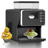 Shaved Ice Machine, Portable Ice Maker with Rapid Cooling and Food-Grade Stainless Steel Material, Adjustable Snowflake Ice Making Speed, Ice Cream Maker for Home, Office, Restaurant, Bar, Party - $15