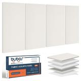 BUBOS 4 PCS Acoustic Panels,23.6'x11.8' Fabric Soundproof Wall Panels,Self-adhesive Sound Absorbing Panels for Studios, Office, Home Theater, Fabric-Clad Off-White - $89
