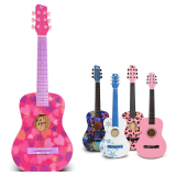30  Heart design Acoustic Metal Strings Guitar/Girls Gift/Kids Musical Toys/Musical Instrument (Pink) - $46